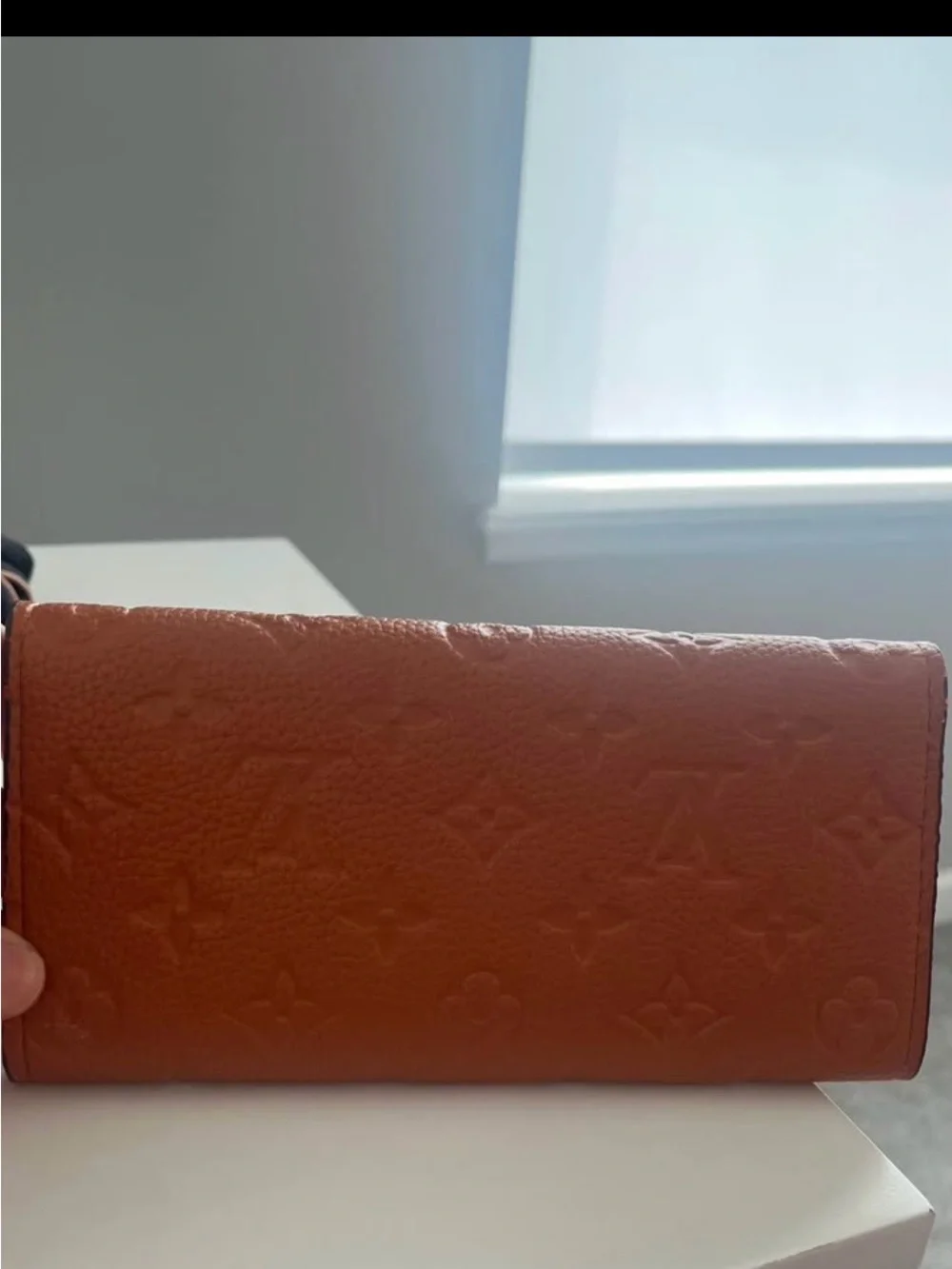 Louis Vuitton Brown Monogram Embossed Leather wallet